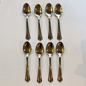 Set of 8 KIMBRA or MADIE Lightweight Shiny Oneida USA - Soup Spoons 6 3/4"